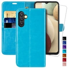 38 X MONASAY GALAXY A24 4G WALLET CASE, [RFID BLOCKING]FLIP FOLIO LEATHER CELL PHONE COVER WITH CREDIT CARD HOLDER FOR SAMSUNG GALAXY A24 4G, LIGHT BLUE - TOTAL RRP £522: LOCATION - C