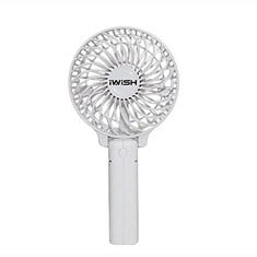 33 X IWISH MINI PORTABLE FAN, ELECTRIC PERSONAL HANDHELD FOLDING FANS WITH USB RECHARGEABLE BATTERIES FOR KIDS OUTDOOR HOUSEHOLD TRAVELING DESKTOP WHITE - TOTAL RRP £275: LOCATION - A