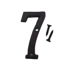 26 X 3 INCH HIGH INNOVATIVE CAST IRON DIY HOUSE NUMBER,VINTAGE BLACK (NUMBER 7) - TOTAL RRP £131: LOCATION - D