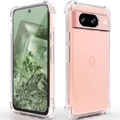 QUANTITY OF OSOPHTER FOR GOOGLE PIXEL 8A CASE: CLEAR TRANSPARENT REINFORCED CORNERS TPU SHOCK-ABSORPTION FLEXIBLE CELL PHONE COVER FOR GOOGLE PIXEL 8A(CLEAR) - TOTAL RRP £266: LOCATION - D