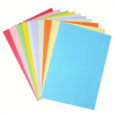 21 X A4 COLOURED PAPER CARD 10 ASSORTED COLOURS ORIGAMI PAPER, COLOURED ART PAPER 50 SHEETS, 297 X 210MM - TOTAL RRP £105: LOCATION - D