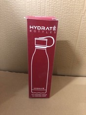 25 X HYDRATE WATER BOTTLE 500ML: LOCATION - D