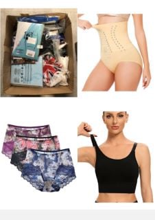 QUANTITY OF ASSORTED ITEMS TO INCLUDE XNOVA SHAPEWEAR FOR WOMEN TUMMY CONTROL KNICKERS HIGH WAISTED BODY SHAPER SEAMLESS SHAPEWEAR SHORTS SLIMMING EXTRA FIRM CONTROL UNDERWEAR, SKIN PRINT, M: LOCATIO