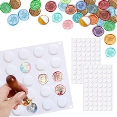 23 X YAYATTY SILICONE WAX SEAL MAT, 30 CAVITY SILICONE PAD FOR WAX SEAL STAMP WAX SEALING MAT WITH REMOVABLE STICKY DOTS FOR DIY CRAFT ADHESIVE - TOTAL RRP £112: LOCATION - E