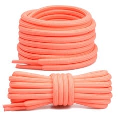 35 X STEPACE [2 PAIRS ROUND BOOT SHOELACES 3/16" HEAVY DUTY SHOE LACES FOR SNEAKERS RUNNING ATHLETIC SHOES-NEON ORANGE-120 - TOTAL RRP £220: LOCATION - F