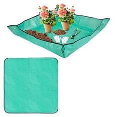 14 X JOHOTONE PLANT REPOTTING MAT WATERPROOF GARDENING POT PAD FOLDABLE PLANT TRANSPLANTING MAT FOR INDOOR OUTDOOR PLANT CARE 2 PCS 100 X 100 CM (GREEN) - TOTAL RRP £147: LOCATION - F