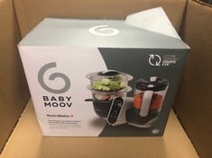 BABYMOOV NUTRIBABY PLUS 6 IN 1 BABY FOOD MAKER, BABY FOOD BLENDER AND STEAMER, FOOD PROCESSOR FOR WEANING, WARMER, DEFROSTER, STERILISER, NUTRITIONIST APPROVED, GREY.: LOCATION - A