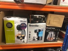 QUANTITY OF KITCHEN & APPLIANCES ITEMS TO INCLUDE DELONGHI NESCAFÉ DOLCE GUSTO MINI ME POD CAPSULE COFFEE MACHINE, ESPRESSO, CAPPUCCINO AND MORE, EDG305.WB, WHITE & BLACK: LOCATION - A