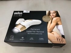 BRAUN IPL SILK EXPERT PRO 5, VISIBLE PERMANENT HAIR REMOVAL FOR WOMEN & MEN WITH VENUS RAZOR AND PRECISION HEAD, PREMIUM POUCH, ALTERNATIVE FOR LASER HAIR REMOVAL, PL5124, WHITE/GOLD.: LOCATION - A