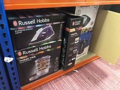 QUANTITY OF KITCHEN & APPLIANCES ITEMS TO INCLUDE RUSSELL HOBBS SUPREME STEAM IRON, POWERFUL VERTICAL STEAM FUNCTION, NON-STICK STAINLESS STEEL SOLEPLATE, EASY FILL 300ML WATER TANK, 110G STEAM SHOT,