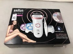 BRAUN SILK-ÉPIL 9 EPILATOR FOR LONG-LASTING HAIR REMOVAL WITH ELECTRIC SHAVER & TRIMMER, BIKINI TRIMMER & EXFOLIATOR, 100% WATERPROOF, UK 2 PIN PLUG, 9-980, ROSE GOLD.: LOCATION - A