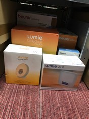 QUANTITY OF HEALTH & BEAUTY ITEMS TO INCLUDE LUMIE SUNRISE ALARM - SUNRISE WAKE-UP ALARM, SUNSET SLEEP FEATURE, SOUNDS AND MOOD LIGHTING, WHITE: LOCATION - D