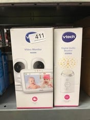 QUANTITY OF BABY & TODDLER ITEMS TO INCLUDE VTECH AM706-1W BABY MONITOR WITH LONG RANGE, UP TO 1,000FT, AUDIO BABY MONITOR WITH CLEAR SOUND, 2-WAY AUDIO TALK, BABY MONITOR WITH VIBRATING SOUND ALERT,