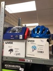 QUANTITY OF SPORTS & EXERCISE ITEMS TO INCLUDE UVEX OYO - LIGHTWEIGHT KIDS BIKE HELMET FOR CHILDREN - INDIVIDUAL FIT - UPGRADEABLE WITH AN LED LIGHT - CLOUD BLUE - GREY - 50-54 CM: LOCATION - E