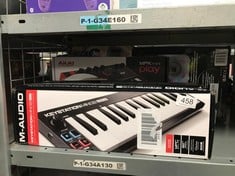 QUANTITY OF TV & AUDIO ITEMS TO INCLUDE M-AUDIO KEYSTATION MINI 32 MK3 - USB MIDI KEYBOARD CONTROLLER WITH 32 VELOCITY SENSITIVE MINI KEYS AND RECORDING SOFTWARE INCLUDED: LOCATION - E