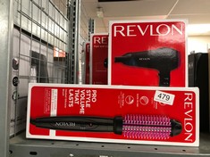 QUANTITY OF HEALTH & BEAUTY ITEMS TO INCLUDE HEATED HAIR STYLING BRUSH WITH SILICONE BRISTLES FROM REVLON , BLACK, 1 INCH BARREL: LOCATION - E