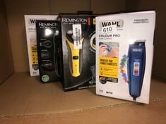 QUANTITY OF HEALTH & BEAUTY ITEMS TO INCLUDE WAHL COLOUR PRO CORDED CLIPPER, HEAD SHAVER, MEN'S HAIR CLIPPERS, COLOUR CODED GUIDES, FAMILY AT HOME HAIRCUTTING: LOCATION - G