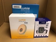 QUANTITY OF HEALTH & BEAUTY ITEMS TO INCLUDE LUMIE SUNRISE ALARM - SUNRISE WAKE-UP ALARM, SUNSET SLEEP FEATURE, SOUNDS AND MOOD LIGHTING, WHITE: LOCATION - G