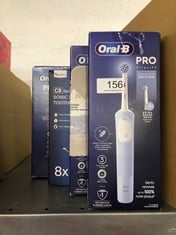 QUANTITY OF HEALTH & BEAUTY ITEMS TO INCLUDE ORAL-B VITALITY PRO ELECTRIC TOOTHBRUSHES ADULTS, 1 HANDLE, 2 TOOTHBRUSH HEADS, 3 BRUSHING MODES INCLUDING SENSITIVE PLUS, 2 PIN UK PLUG, BLUE: LOCATION -