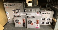 QUANTITY OF KITCHEN & APPLIANCES ITEMS TO INCLUDE BREVILLE BLEND ACTIVE PERSONAL BLENDER & SMOOTHIE MAKER | 350W | 1 PORTABLE BLEND ACTIVE BOTTLE (600ML) | LEAK PROOF LID | BLACK & GOLD [VBL251]: LOC