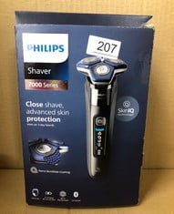 PHILIPS SHAVER SERIES 7000 - WET & DRY MEN'S ELECTRIC SHAVER WITH SKINIQ TECHNOLOGY, POP-UP TRIMMER, CHARGING STAND, TRAVEL CASE AND CLEANING BRUSH (MODEL S7887/35).: LOCATION - A