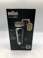 BRAUN SERIES 9 PRO+ ELECTRIC SHAVER FOR MEN, 5 PRO SHAVE ELEMENTS & PRECISION LONG HAIR PRO TRIMMER, POWERCASE, 9527S, SILVER, RATED WHICH BEST BUY.: LOCATION - TOP 50 RACK