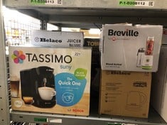 QUANTITY OF KITCHEN & APPLIANCES ITEMS TO INCLUDE TASSIMO BY BOSCH SUNY 'SPECIAL EDITION' TAS3102GB COFFEE MACHINE,1300 WATT, 0.8 LITRE - BLACK: LOCATION - B