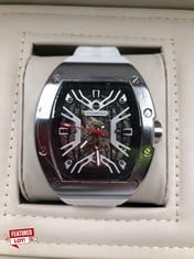 MENS DESCHAMPS & CO WATCH - STAINLESS STEEL CASE - RUBBER STRAP - AUTOMATIC MOVEMENT - 3 ATM: LOCATION - TOP 50 RACK