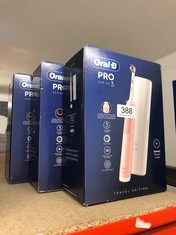 QTY OF ITEMS TO INCLUDE ORAL B PRO SERIES 3 : LOCATION - B