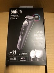 BRAUN BEARD TRIMMER SERIES 9 BT9441, TRIMMER WITH BARBER TOOLS AND 180-MIN RUNTIME, RATED WHICH BEST BUY: LOCATION - C