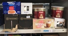 QUANTITY OF FOOD & DRINK ITEMS TO INCLUDE KENCO LATTE INSTANT COFFEE TIN 1KG - SOME ITEMS MAY BE PAST BEST BEFORE DATE: LOCATION - D