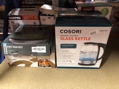 QUANTITY OF KITCHEN & APPLIANCES ITEMS TO INCLUDE COSORI ELECTRIC KETTLE GLASS, FAST BOIL QUIET, 3000W 1.5L WITH BLUE LED, STAINLESS STEEL FILTER, BOIL-DRY PROTECTION, BLACK, BPA FREE: LOCATION - D