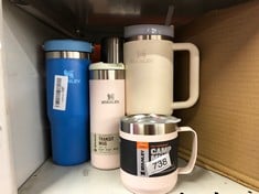 QUANTITY OF ITEMS TO INCLUDE STANLEY CLASSIC LEGENDARY CAMP MUG 0.35L - KEEPS 1.5 HOURS HOT - 3 HOURS COLD - DISHWASHER SAFE - STAINLESS STEEL CAMPING MUG - BPA-FREE THERMOS TRAVEL MUG - ROSE QUARTZ: