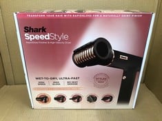 SHARK SPEEDSTYLE IONIC HAIR DRYER & STYLER WITH RAPID GLOSS FINISH WITH STORAGE BAG & HAIR CLIPS, 5 STYLERS, FOR ALL HAIR TYPES, ULTRA FAST DRYING, SMOOTHS FLYAWAYS, NO HEAT DAMAGE, BLACK/COPPER.: LO