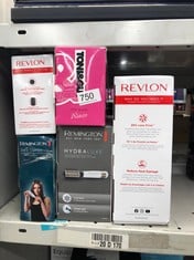 QUANTITY OF HEALTH & BEAUTY ITEMS TO INCLUDE REVLON ONE-STEP HAIR DRYER AND VOLUMISER MID TO SHORT HAIR (ONE-STEP, 2-IN-1 STYLING TOOL, IONIC AND CERAMIC TECHNOLOGY, SMALLER OVAL DESIGN, MULTIPLE HEA