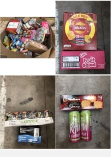 PALLET OF ASSORTED FOOD AND DRINKS TO INCLUDE RUBICON MANGO 330ML SOME ITEMS MAY BE PAST BBD: LOCATION - REAR FLOOR(COLLECTION OR OPTIONAL DELIVERY AVAILABLE)