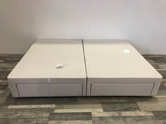 DOUBLE DIVAN IN LIGHT GREY FABRIC WITH DRAWERS RRP £419: LOCATION - REAR WALL(COLLECTION OR OPTIONAL DELIVERY AVAILABLE)