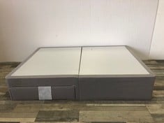 135CM 2 DRAWER SLATE GREY DIVAN BED BASE: LOCATION - REAR WALL(COLLECTION OR OPTIONAL DELIVERY AVAILABLE)