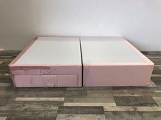 135CM DIVAN BED FRAME DUSKY PINK: LOCATION - REAR WALL(COLLECTION OR OPTIONAL DELIVERY AVAILABLE)