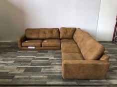 BARBICAN CORNER SOFA TAN RRP £4149: LOCATION - RIGHT SIDE(COLLECTION OR OPTIONAL DELIVERY AVAILABLE)