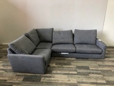 BAILEY GREY CORNER SOFA GREY FABRIC RRP £3999: LOCATION - RIGHT SIDE(COLLECTION OR OPTIONAL DELIVERY AVAILABLE)