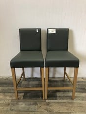 BARSTOOL SLENDER DARK GREY PAIR RRP £199: LOCATION - BOOTH(COLLECTION OR OPTIONAL DELIVERY AVAILABLE)