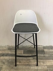 JOHN LEWIS ANYDAY WHISTLER BAR STOOL WHITE RRP £129: LOCATION - BOOTH(COLLECTION OR OPTIONAL DELIVERY AVAILABLE)