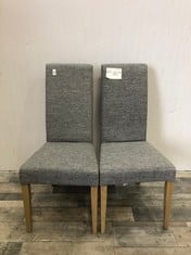 JOHN LEWIS ANYDAY SLENDER DINING CHAIRS SET OF 2 EASYCLEAN GREY RRP £199: LOCATION - BOOTH(COLLECTION OR OPTIONAL DELIVERY AVAILABLE)