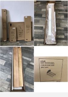 JOHN LEWIS LOUIS OAK WOVEN BED FRAME 150CM KING SIZE RRP £599: LOCATION - FRONT FLOOR (COLLECTION OR OPTIONAL DELIVERY AVAILABLE)