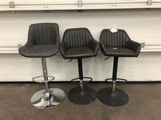 BROOKS BARSTOOL PAIR DARK GREY RRP £199:: LOCATION - BOOTH(COLLECTION OR OPTIONAL DELIVERY AVAILABLE)