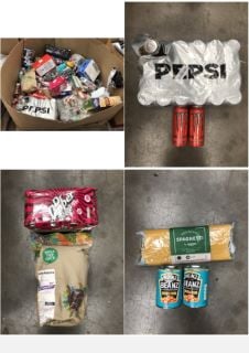 PALLET OF ASSORTED FOOD AND DRINKS TO INCLUDE DR PEPPER ZERO SUGAR MULTIPACK SOME ITEMS MAY BE PAST BBD: LOCATION - FRONT FLOOR(COLLECTION OR OPTIONAL DELIVERY AVAILABLE)