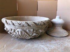 ACANTHUS URN - LARGE WITH DECORATIVE BASE - COLLECTION ONLY - LOCATION FRONT FLOOR