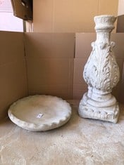 CLASSIC BIRDBATH WITH IVY DECORATED BASE - COLLECTION ONLY - LOCATION FRONT FLOOR