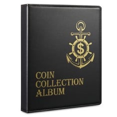 6 X MUROAD COIN AND CURRENCY COLLECTION BOOK ALBUM, INCLUDE 130 POCKETS COIN COLLECTING BOOK HOLDER, 60 POCKETS PAPER MONEY CURRENCY COLLECTION SUPPLIES HOLDERS (COIN & CURRENCY BINDER) - TOTAL RRP £